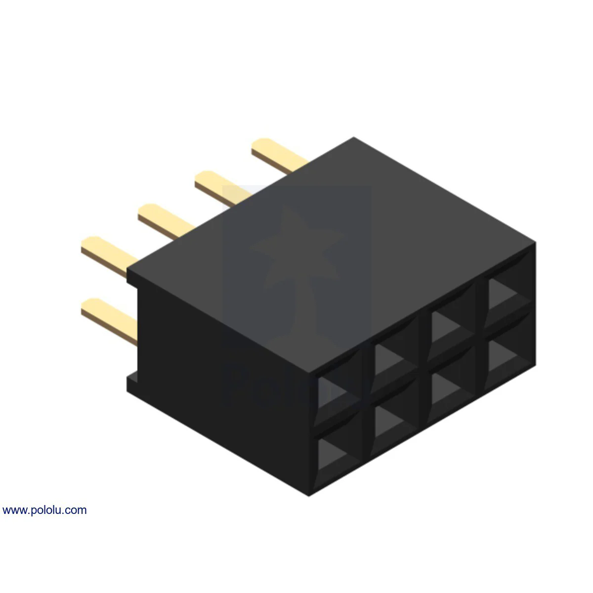 0.1" (2.54 mm) Female Header: Straight - Image 2