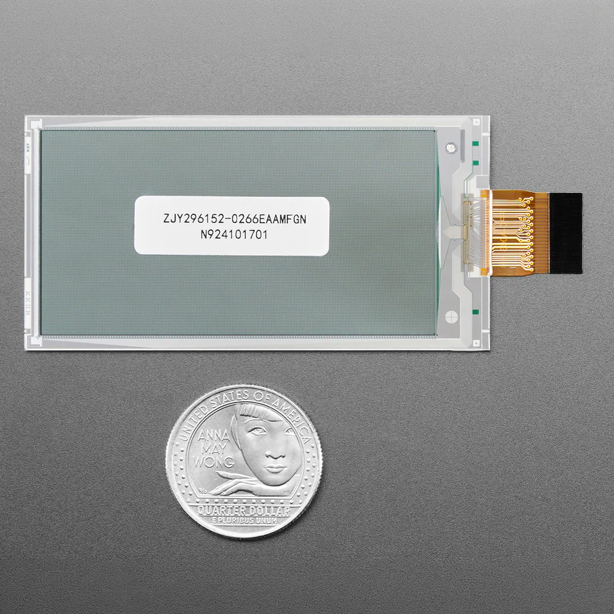 2.66" 296x152 Monochrome or Gray eInk / ePaper - Bare Display - SSD1680 - Image 3
