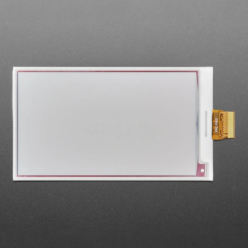 3.7" 416x240 Tri-Color Red / Black / White eInk - Bare Display - UC8253 - Image 3