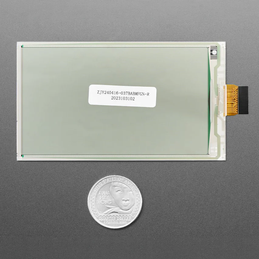 3.7" 416x240 Tri-Color Red / Black / White eInk - Bare Display - UC8253 - Image 4