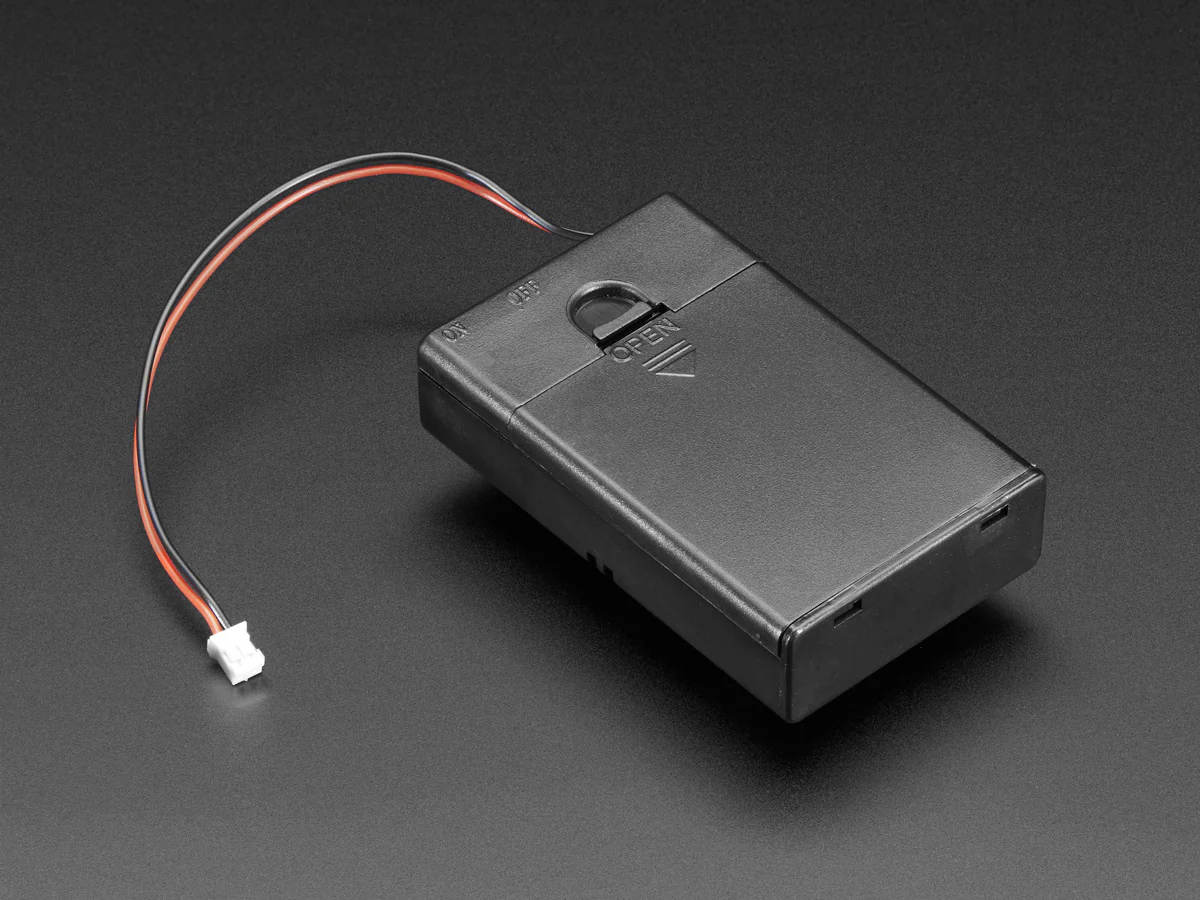 3 x AA Battery Holder with On/Off Switch, JST, and Belt Clip - Image 2
