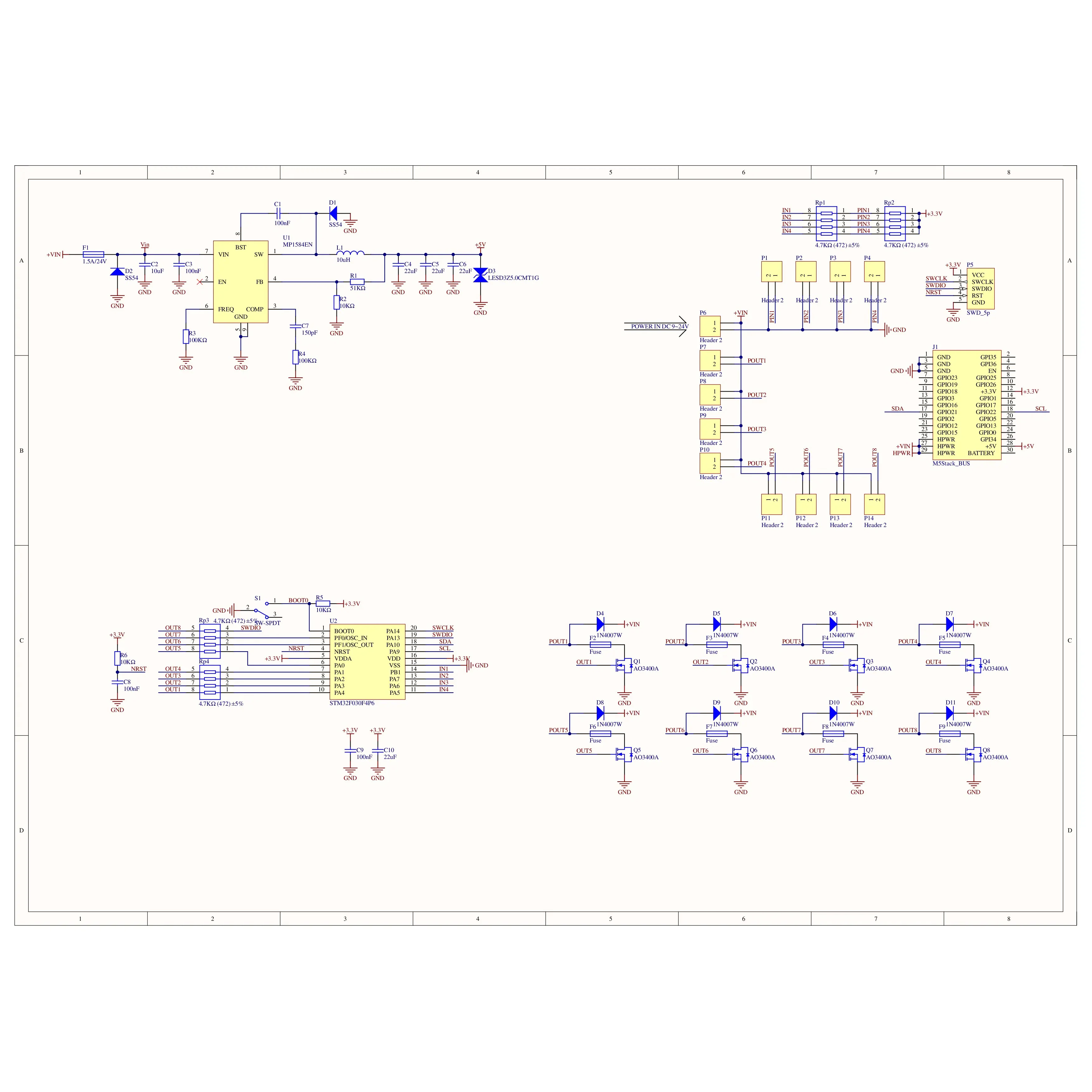 4IN8OUT Multi-channel DC Drive Module (STM32F030) - Image 9