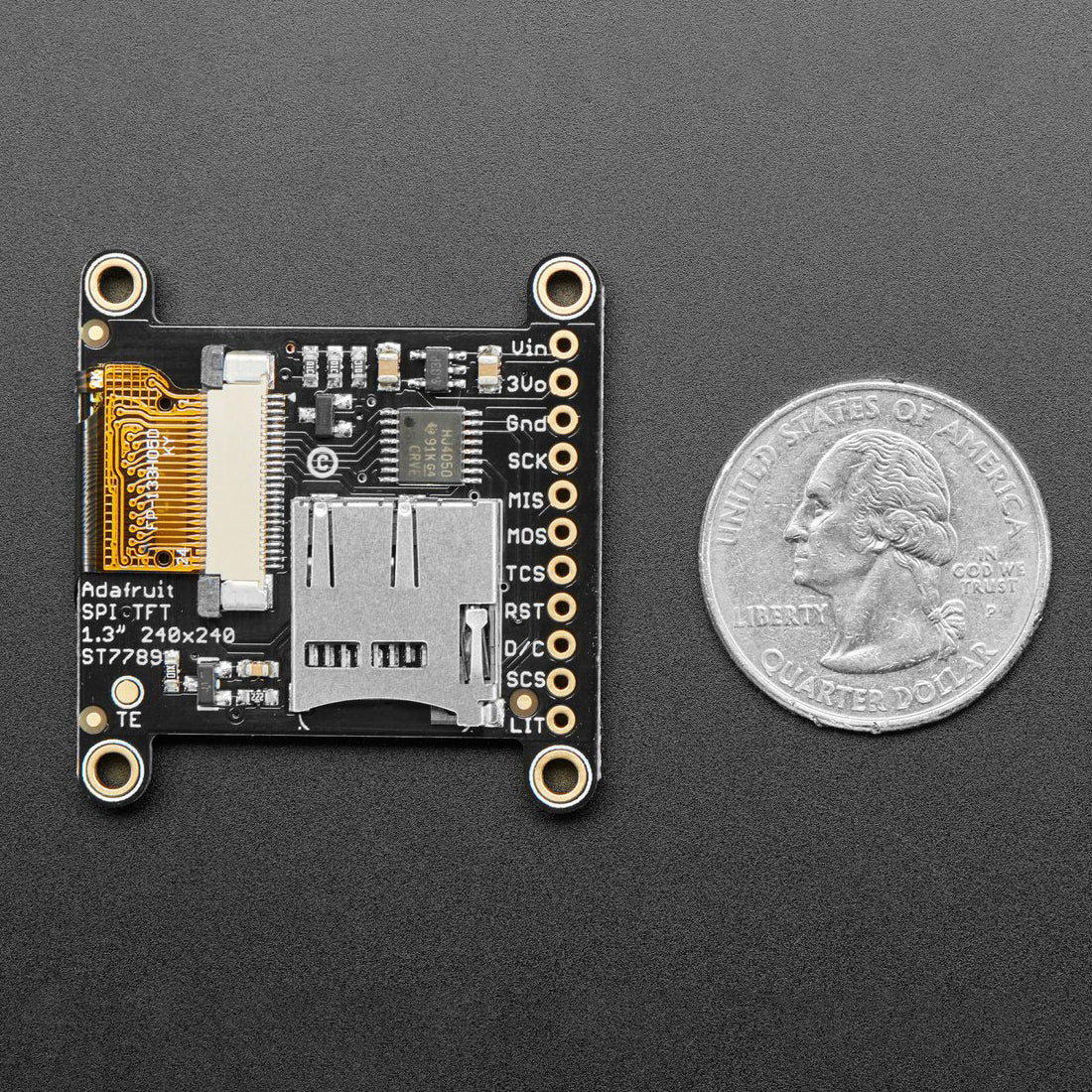 Adafruit 1.3" 240x240 Wide Angle TFT LCD Display with MicroSD - ST7789 - Image 5