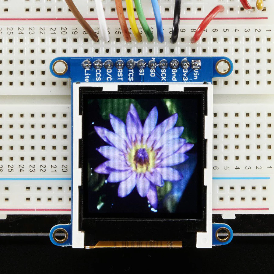 Adafruit 1.44" Color TFT LCD Display with MicroSD Card breakout - ST7735R