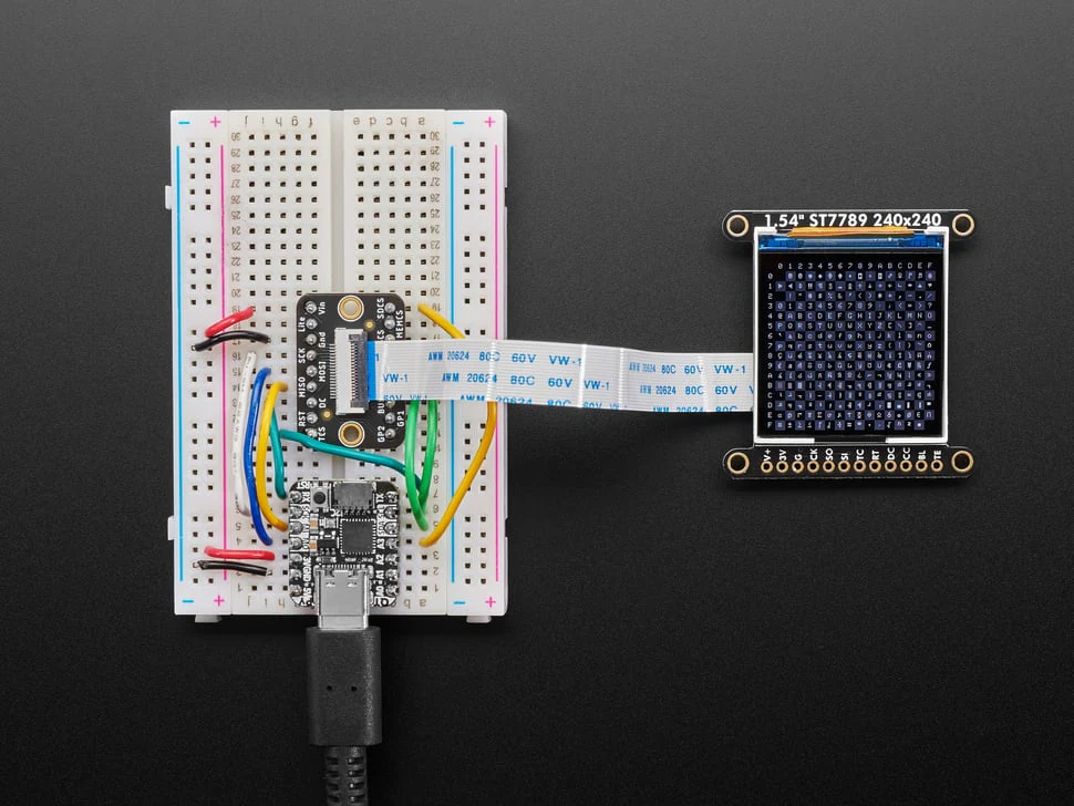 Adafruit 1.54" 240x240 Wide Angle TFT LCD Display with MicroSD - ST7789 with EYESPI Connector - Image 11