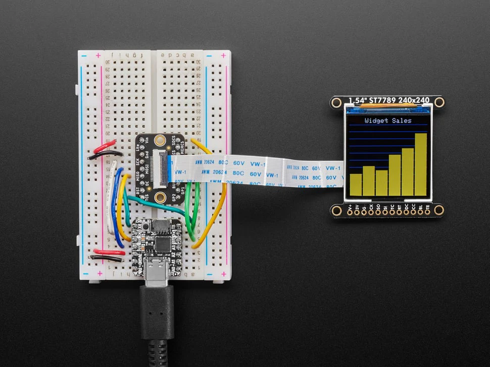 Adafruit 1.54" 240x240 Wide Angle TFT LCD Display with MicroSD - ST7789 with EYESPI Connector - Image 13