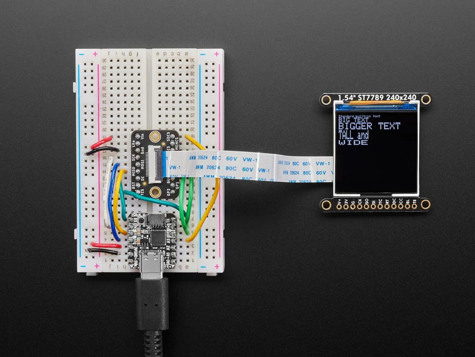 Adafruit 1.54" 240x240 Wide Angle TFT LCD Display with MicroSD - ST7789 with EYESPI Connector - Image 14