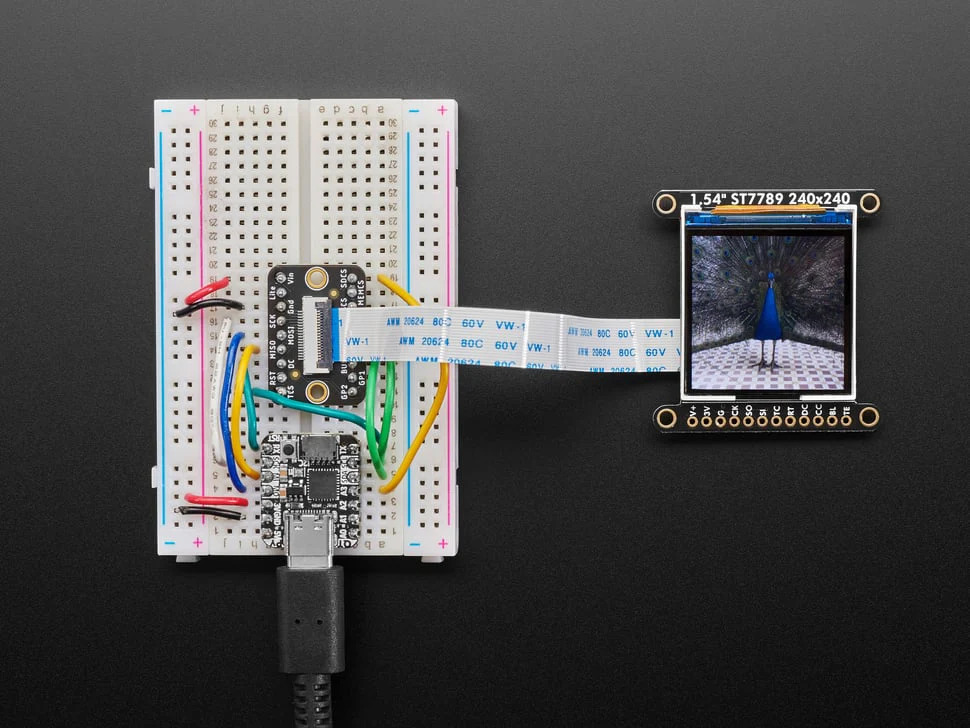 Adafruit 1.54" 240x240 Wide Angle TFT LCD Display with MicroSD - ST7789 with EYESPI Connector - Image 15