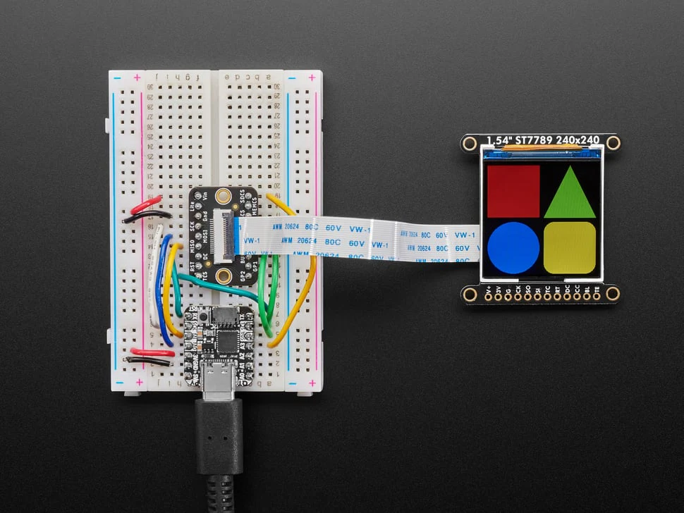 Adafruit 1.54" 240x240 Wide Angle TFT LCD Display with MicroSD - ST7789 with EYESPI Connector - Image 7