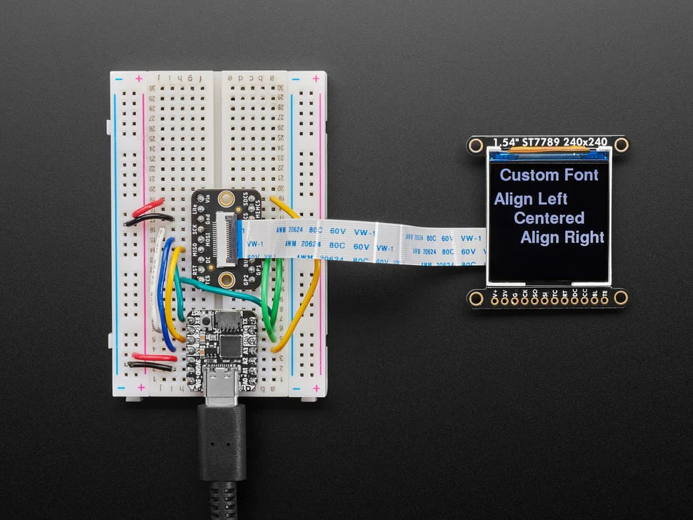 Adafruit 1.54" 240x240 Wide Angle TFT LCD Display with MicroSD - ST7789 with EYESPI Connector - Image 8