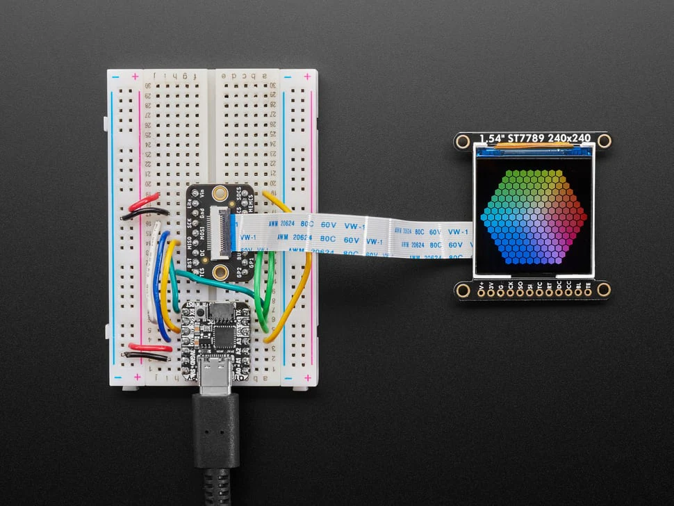 Adafruit 1.54" 240x240 Wide Angle TFT LCD Display with MicroSD - ST7789 with EYESPI Connector - Image 9