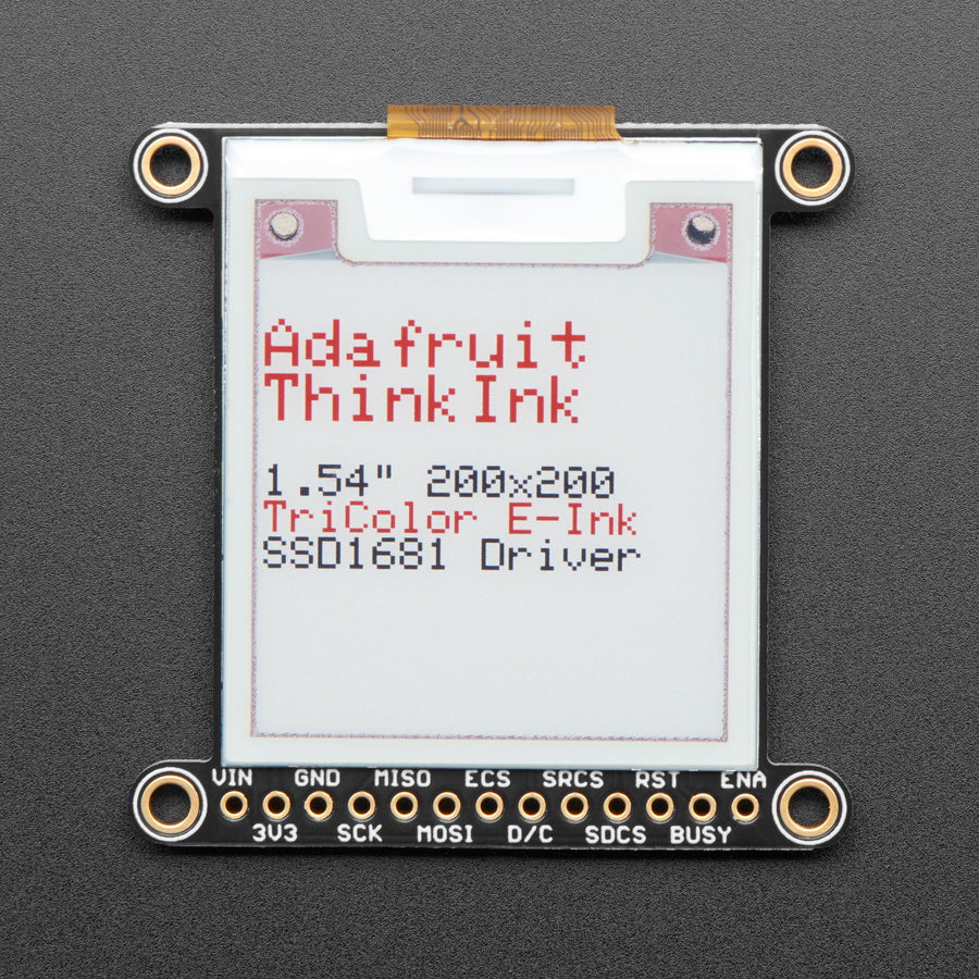 Adafruit 1.54" Tri-Color eInk / ePaper 200x200 Display with SRAM - SSD1681 Driver - Image 4