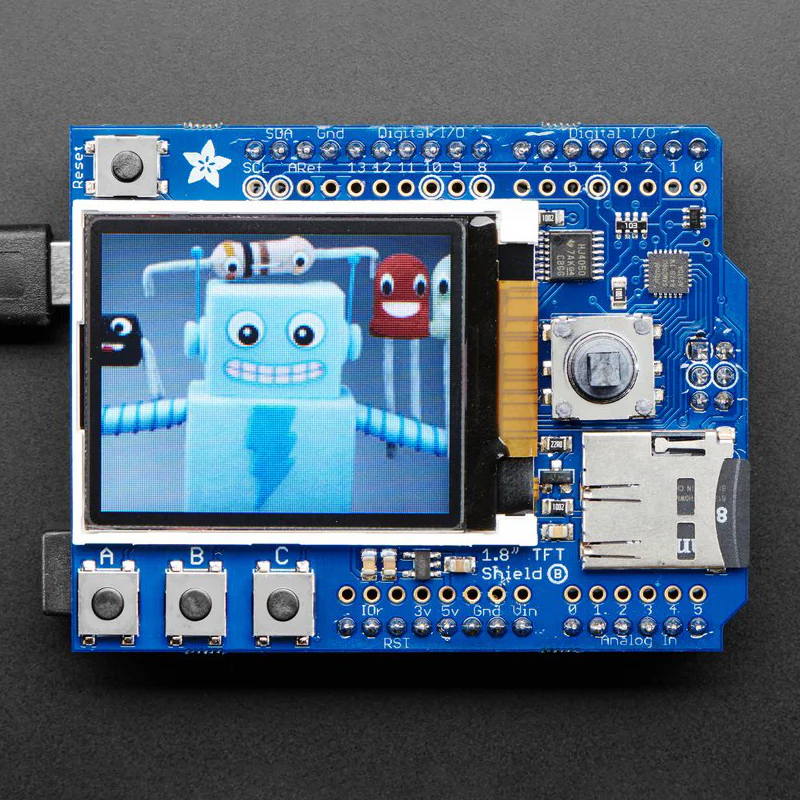 Adafruit 1.8" Color TFT Shield w/microSD and Joystick - v 2 - Image 3