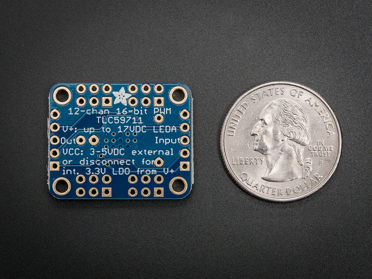 Adafruit 12-Channel 16-bit PWM LED Driver - SPI Interface - TLC59711 - Image 2