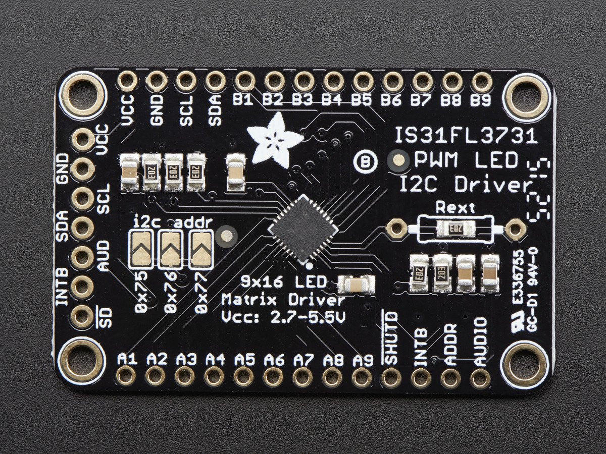 Adafruit 16x9 Charlieplexed PWM LED Matrix Driver - IS31FL3731 - Image 2