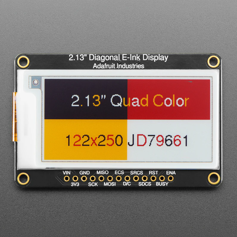 Adafruit 2.13" 250x122 Quad-Color eInk / ePaper Display w/ SRAM - Image 2