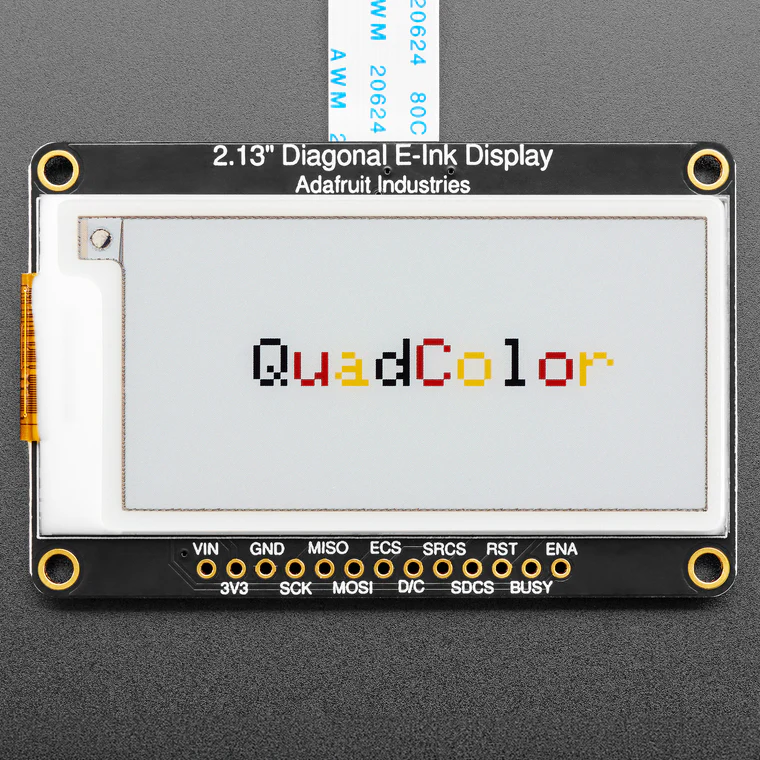 Adafruit 2.13" 250x122 Quad-Color eInk / ePaper Display w/ SRAM - Image 4