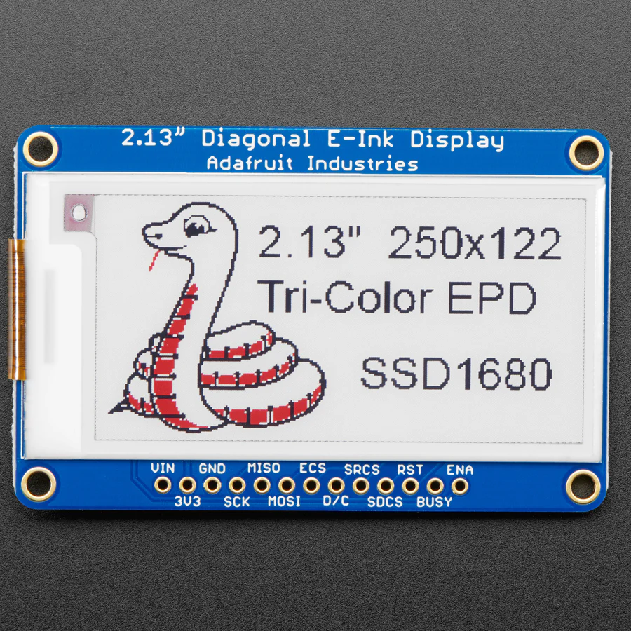 Adafruit 2.13" 250x122 Tri-Color eInk / ePaper Display with SRAM - SSD1680 Driver - Image 5