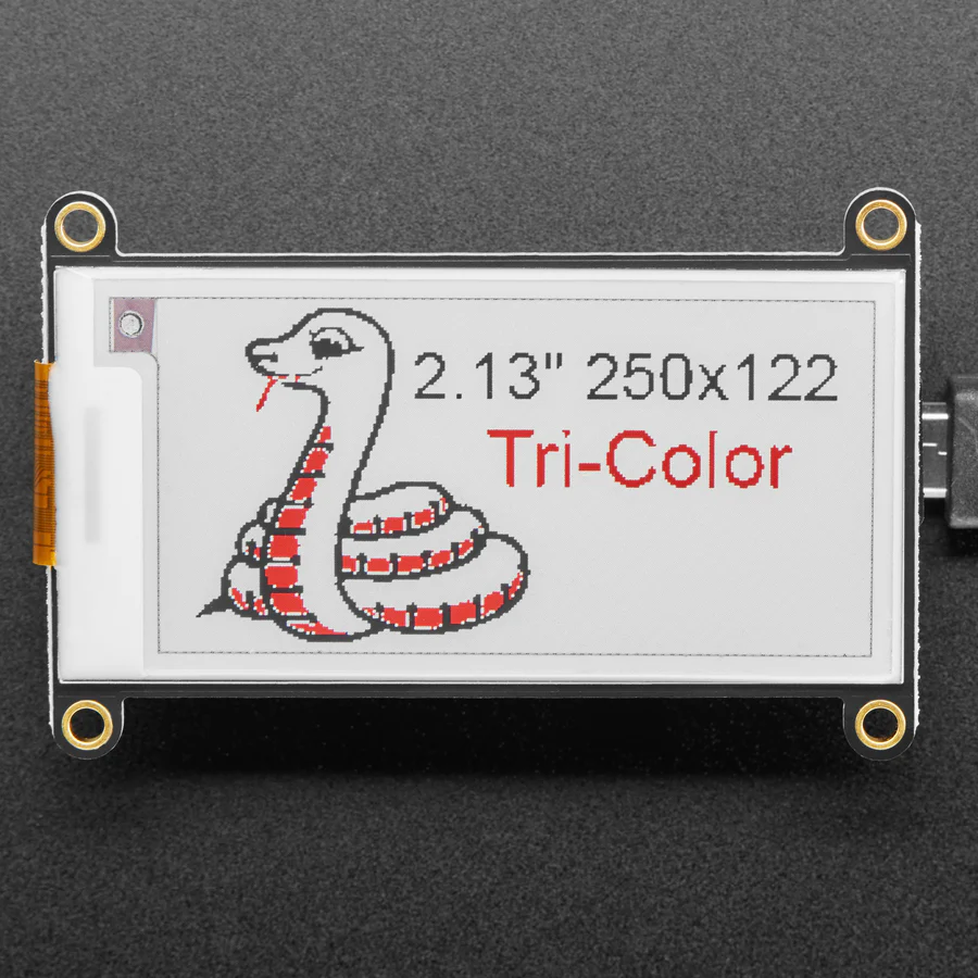 Adafruit 2.13" HD Tri-Color eInk / ePaper Display FeatherWing - 250x122 RW Panel with SSD1680 - Image 2