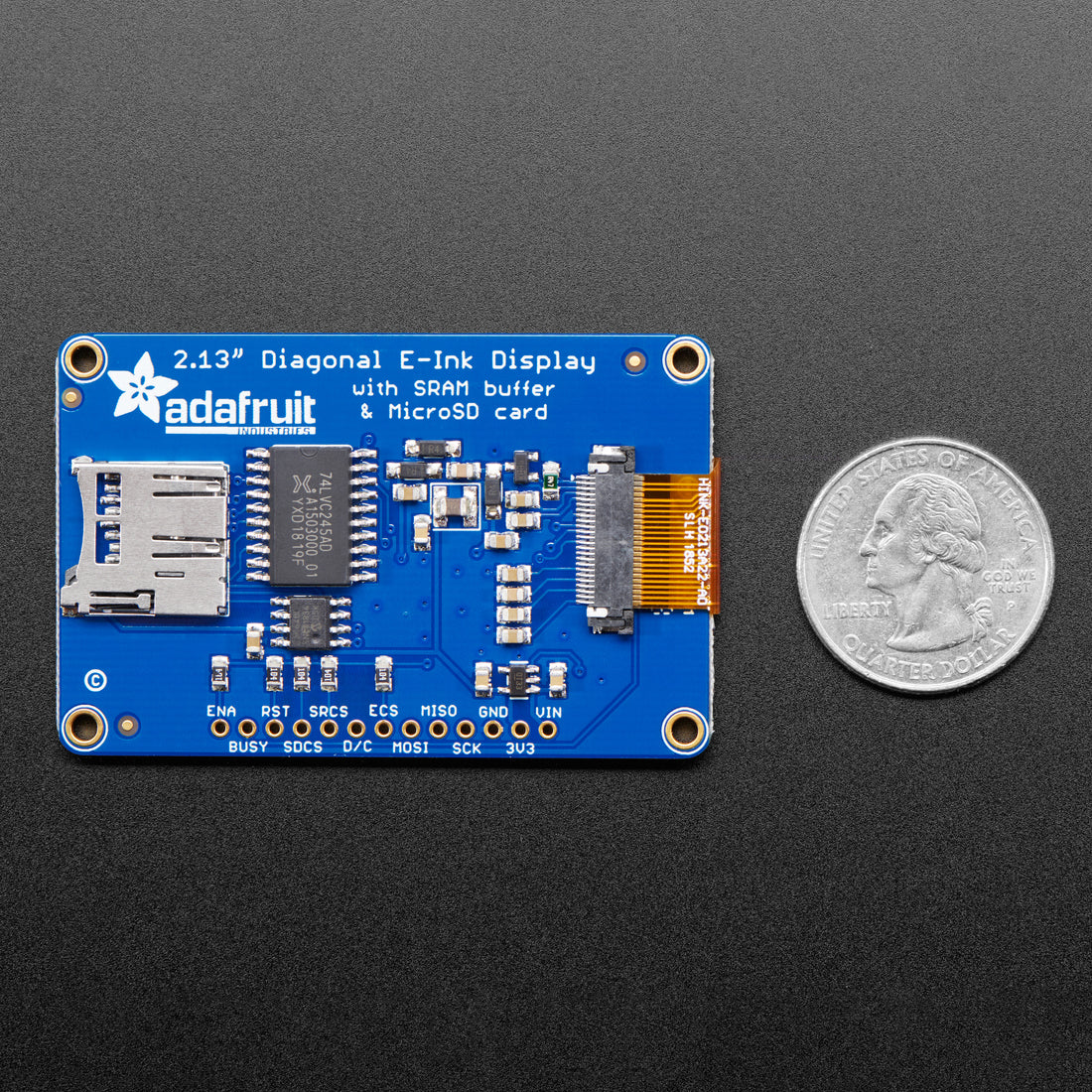 Adafruit 2.13" Monochrome eInk / ePaper Display with SRAM - 250x122 Monochrome with SSD1680 - Image 3