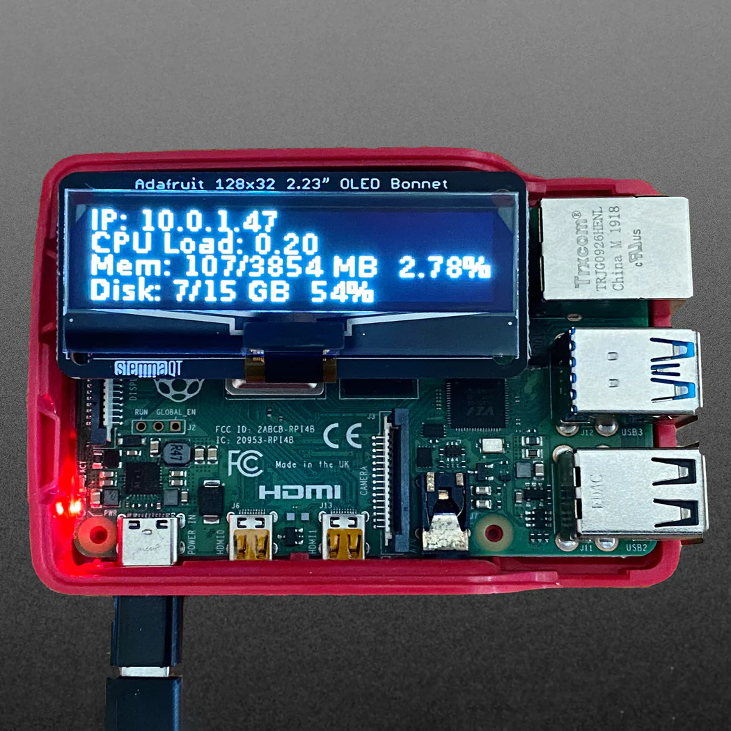 Adafruit 2.23" Monochrome OLED Bonnet for Raspberry Pi - Image 2