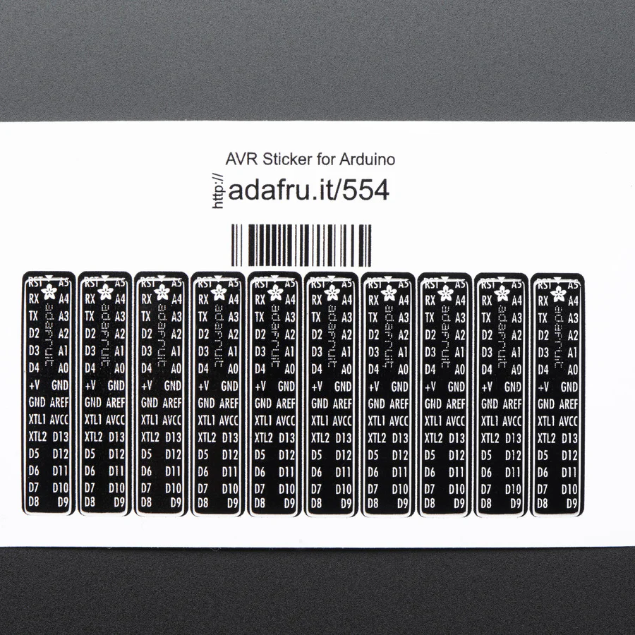Adafruit AVR Sticker for Breadboard Arduino-compatibles - 10 pcs - Image 2