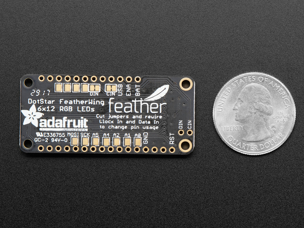 Adafruit DotStar FeatherWing - 6 x 12 RGB LEDs - Image 3
