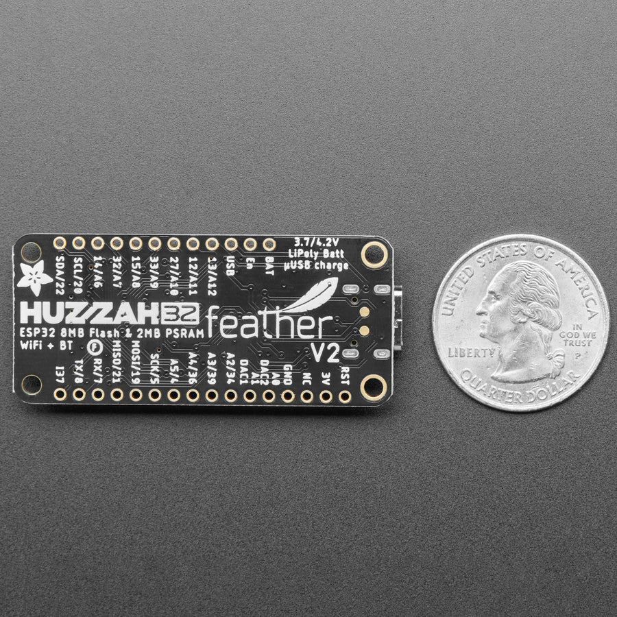 Adafruit ESP32 Feather V2 w.FL Antenna - 8MB Flash + 2 MB PSRAM - Image 3