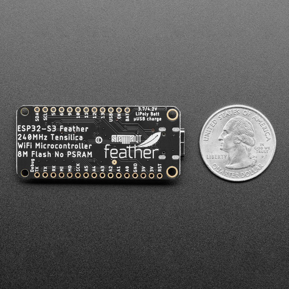 Adafruit ESP32-S3 Feather with STEMMA QT / Qwiic - 8MB Flash No PSRAM - Image 3
