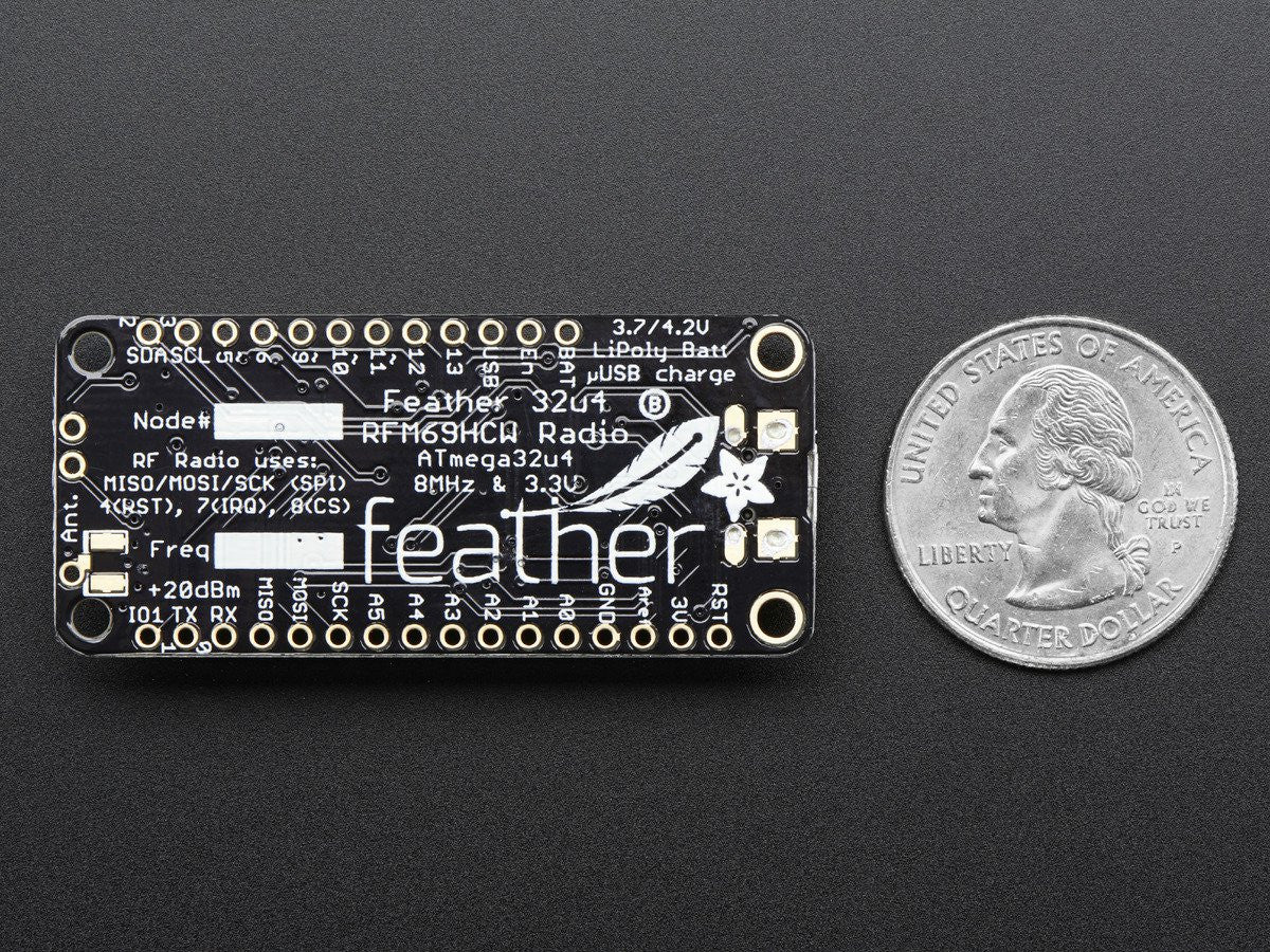 Adafruit Feather 32u4 RFM69HCW Packet Radio - 868 / 915 MHz - Image 4