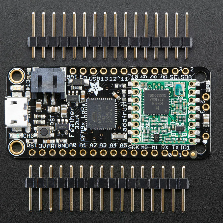 Adafruit Feather 32u4 RFM95 LoRa Radio- 868 or 915 MHz - RadioFruit - Image 2
