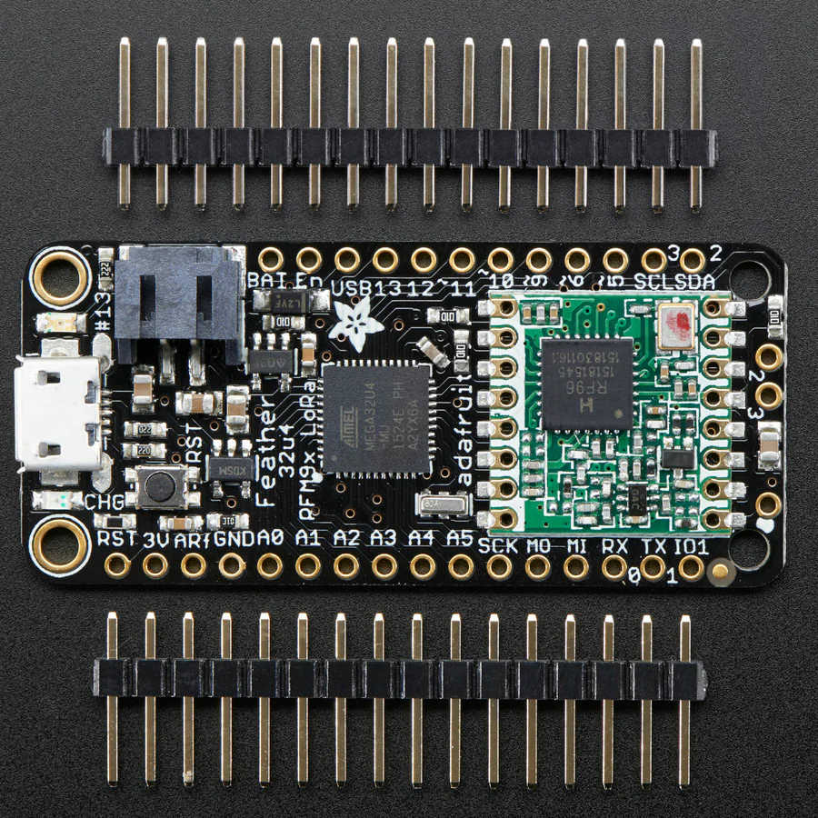 Adafruit Feather 32u4 RFM96 LoRa Radio - 433MHz - RadioFruit - Image 2
