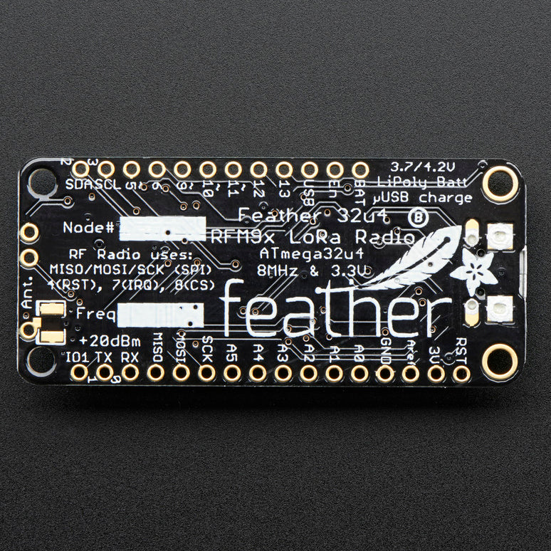 Adafruit Feather 32u4 RFM96 LoRa Radio - 433MHz - RadioFruit - Image 3