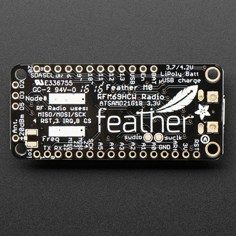 Adafruit Feather M0 RFM69HCW Packet Radio - 868 or 915 MHz - RadioFruit - Image 4