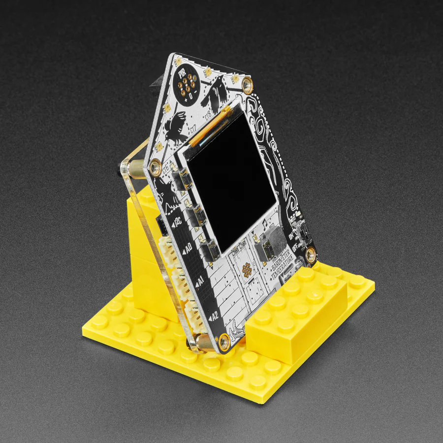 Adafruit FunHouse Mounting Plate and Yellow Brick Stand