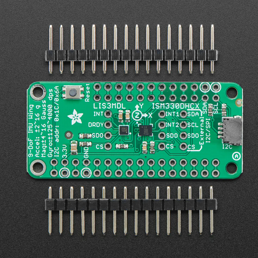 Adafruit ISM330DHCX + LIS3MDL FeatherWing - High Precision 9-DoF IMU - Image 2