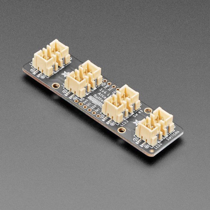 Adafruit LED Arcade Button 1x4 - STEMMA QT I2C Breakout
