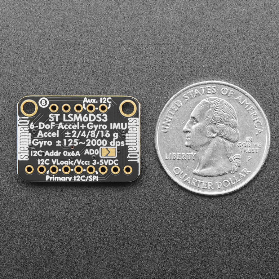 Adafruit LSM6DS3TR-C 6-DoF Accel + Gyro IMU - Image 3