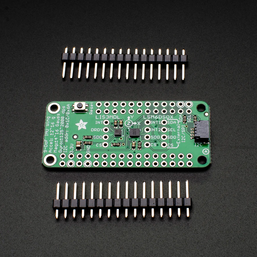 Adafruit LSM6DSOX + LIS3MDL FeatherWing - Precision 9-DoF IMU - Image 3