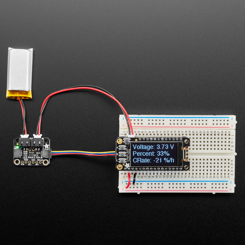 Adafruit MAX17048 LiPoly / LiIon Fuel Gauge and Battery Monitor