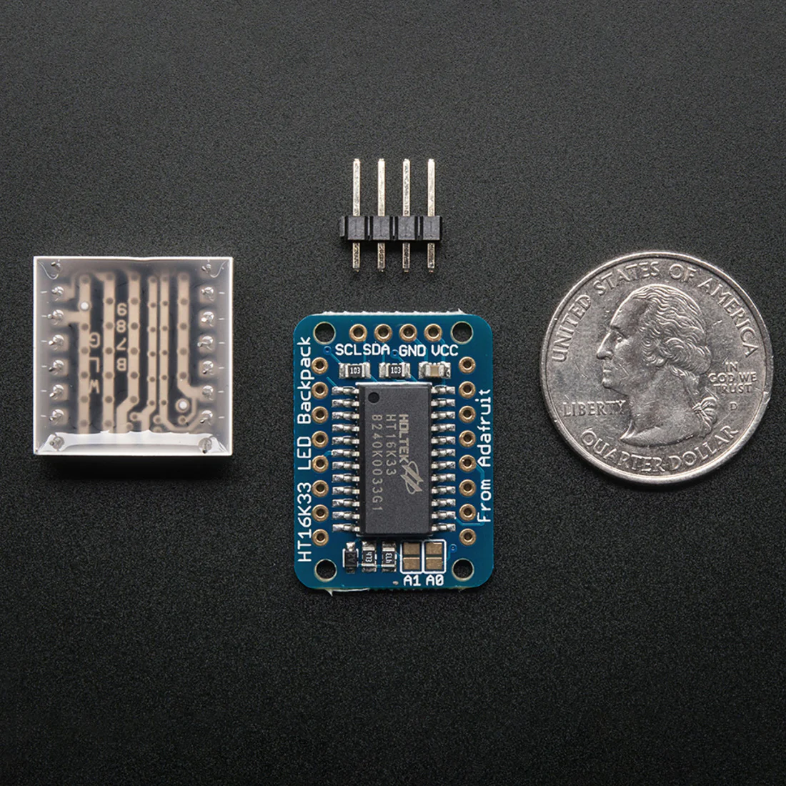 Adafruit Mini 0.7" 8x8 LED Matrix w/I2C Backpack - Image 5