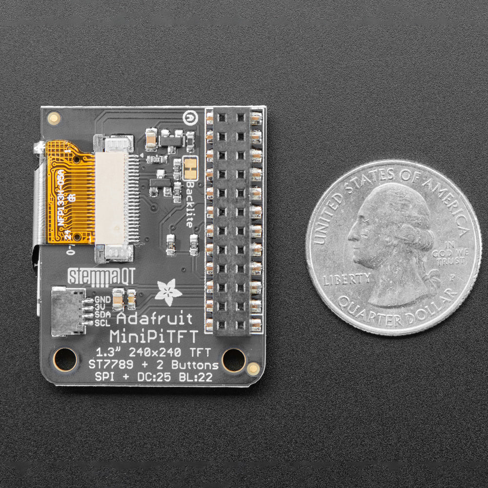 Adafruit Mini PiTFT 1.3" - 240x240 TFT Add-on for Raspberry Pi - Image 3