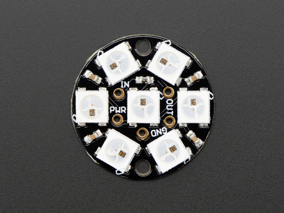 Adafruit NeoPixel Jewel - 7 x WS2812 5050 RGB LED with Integrated Drivers - Image 4