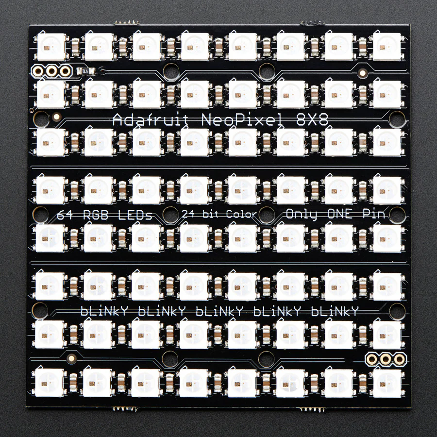 Adafruit NeoPixel NeoMatrix 8x8 - 64 RGB LED Pixel Matrix - Image 4