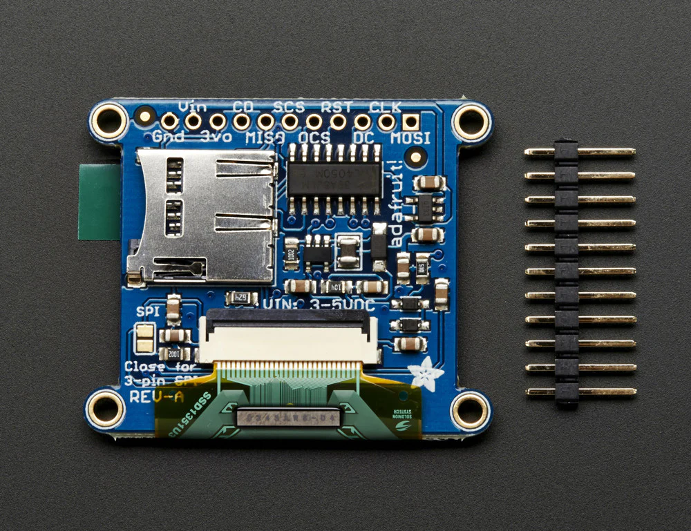 Adafruit OLED Breakout Board - 16-bit Color 1.27" w/microSD holder - Image 3