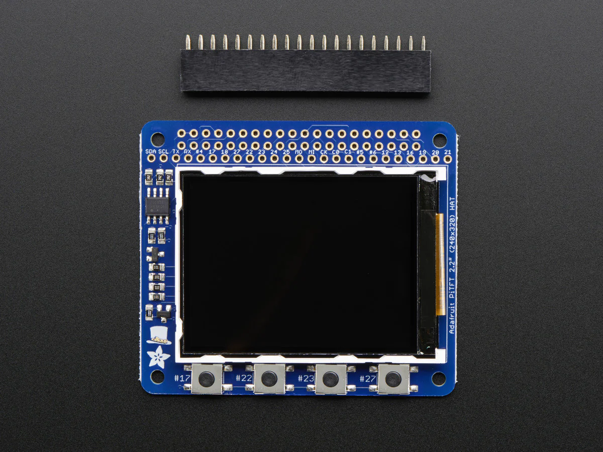Adafruit PiTFT 2.2" HAT Mini Kit - 320x240 2.2" TFT - No Touch - Image 3