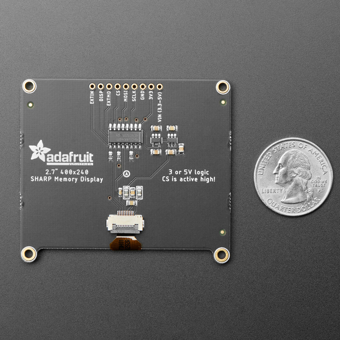Adafruit SHARP Memory Display Breakout - 2.7" 400x240 Monochrome - Image 5