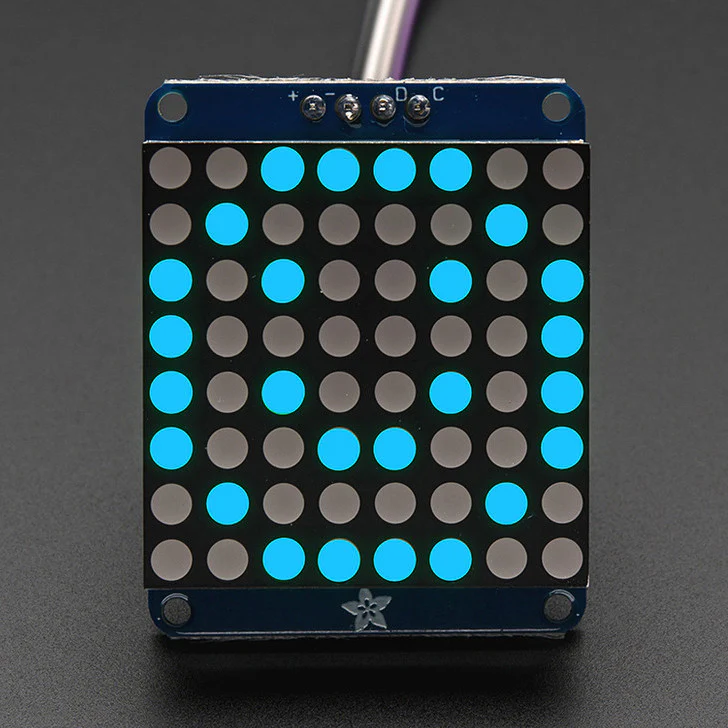 Adafruit Small 1.2" 8x8 LED Matrix w/I2C Backpack - Image 3