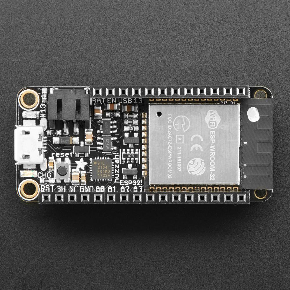 Assembled Adafruit HUZZAH32 – ESP32 Feather Board - with Stacking Headers - Image 2