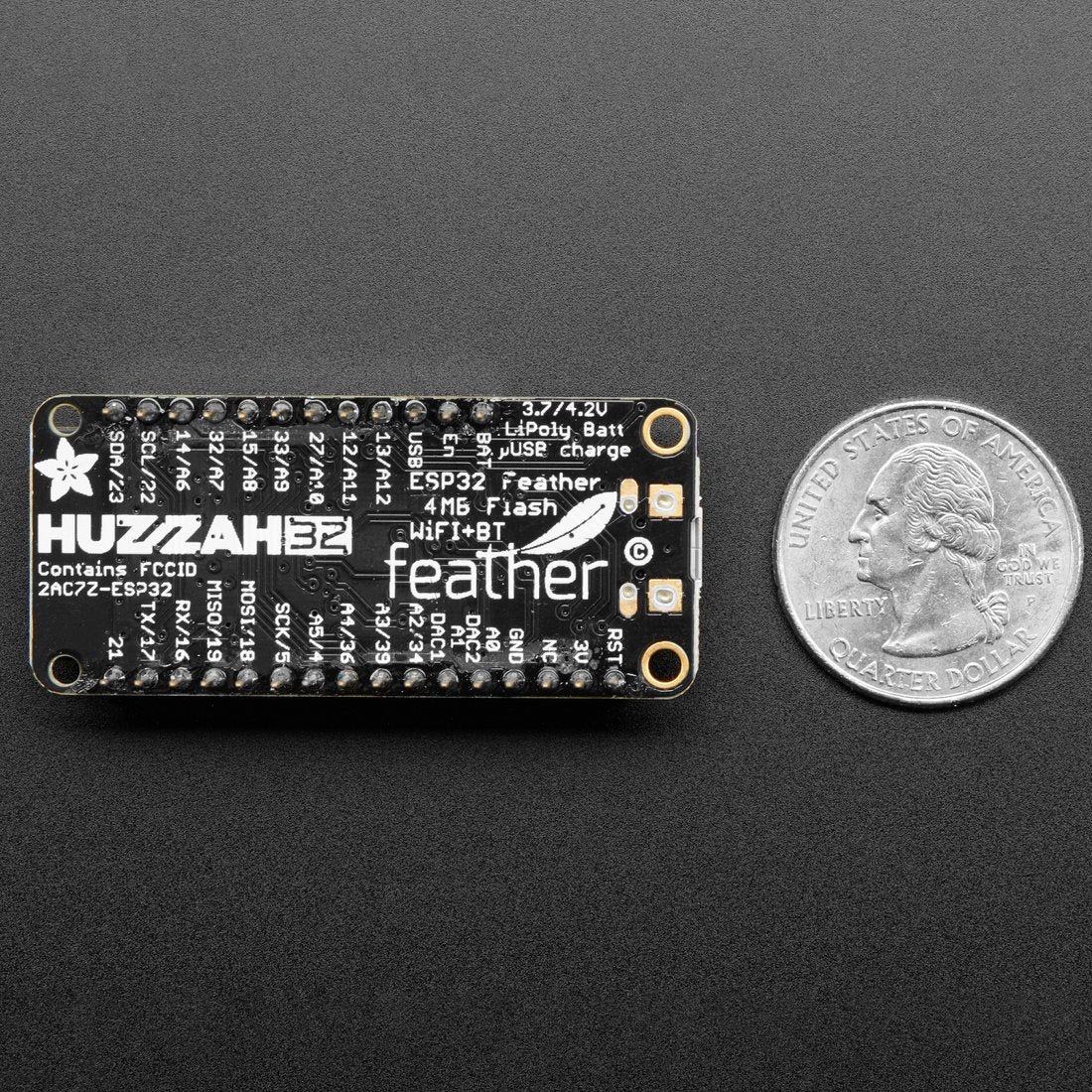Assembled Adafruit HUZZAH32 – ESP32 Feather Board - with Stacking Headers - Image 4